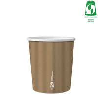 8oz (280ml) Double Wall Emboss Kraft Cup - Aqueous Coated - 89/90 Series