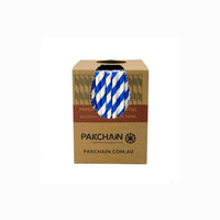 Paper Straws Cocktail 6 x 120mm - White/Blue Swirl