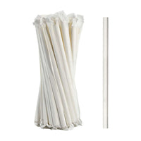 Paper Straws Jumbo 10 x 240mm XL – White Wrapped