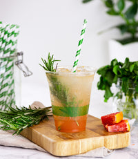 12oz (360ml) PLA Cup - Green Leaf - 96 Series