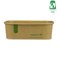 750ml / 24oz Rectangular Paper Takeaway Container - Aqueous Lined - Kraft