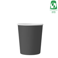 8oz (280ml) Single Wall Black Cup - Aqueous Coated - 79/80 Series