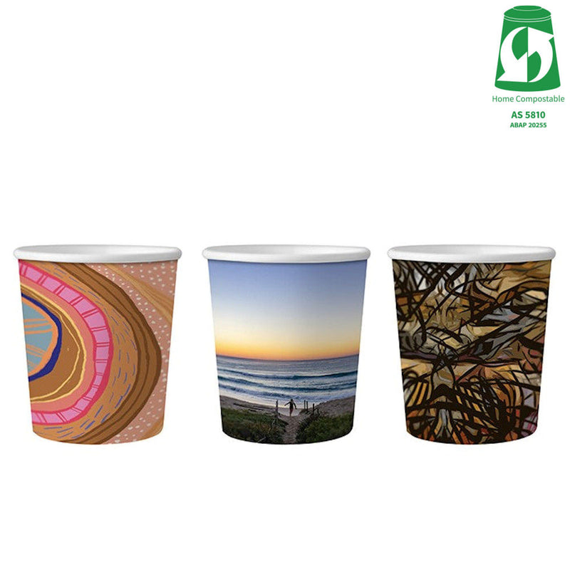 8oz (280ml) Single Wall Gallery Cup - Aqueous Coated - 89/90 Series