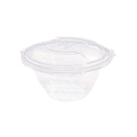 8oz (250ml) Round Salad Clamshell / Hinged Show Bowl - Clear