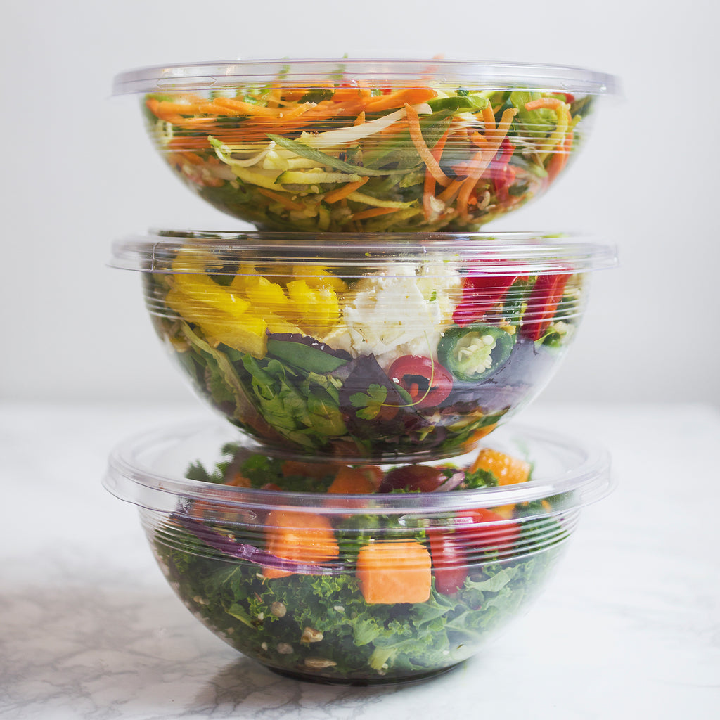 32oz (1000ml) PLA Salad Bowl Clear 185 Series Vegware