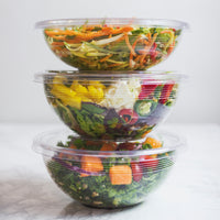 32oz (1000ml) PLA Salad Bowl - Clear - 185 Series