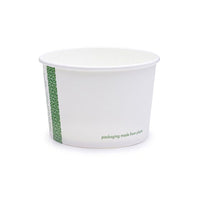 8oz (250ml) Paper Bowl - PLA Lined - White - 90 Series