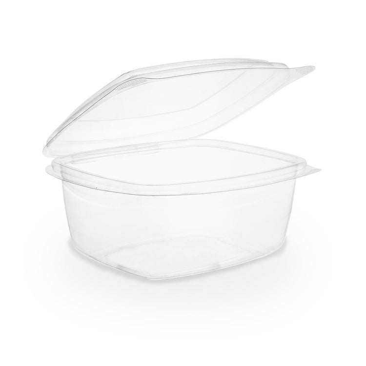 16oz (500ml) Rectangular Hinged Container / Clamshell - Clear