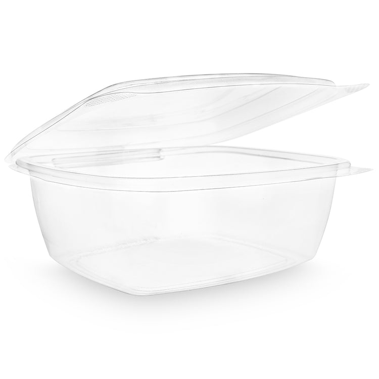 48oz (1500ml) Rectangular Hinged Container / Clamshell - Clear