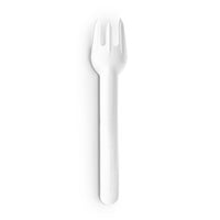 16cm High Grade Paper Fork - White
