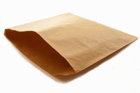 Recycled Paper Flat Bag 31.7cm (12inch) Square - Kraft Brown