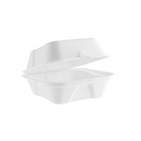 5" Burger/Slider Clam - Plant Fibre - PFAS Free - White - Image #1
