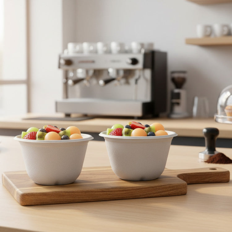 12oz (340ml) Bonnie Bowl - Plant Fibre - PFAS Free - White - 115 Series