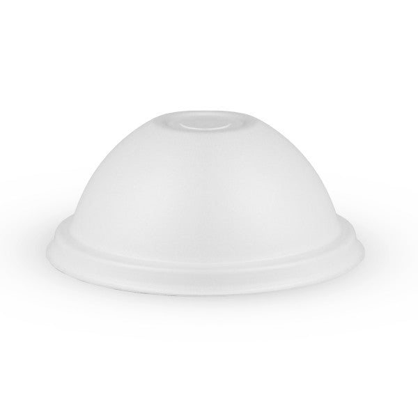 Dome Straw Hole Lid - Plant Fibre - PFAS Free - White - 89/90 Series