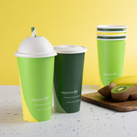 Flat Straw Hole Lid - Plant Fibre - PFAS Free - White - 89/90 Series - Image #2