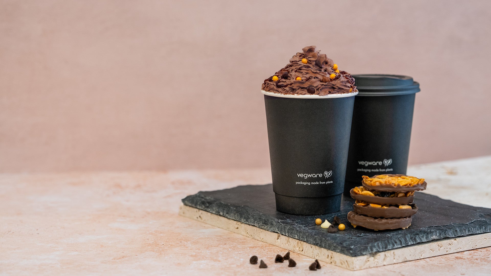 10oz (300ml) Black Double Wall Coffee Cup - 89 Series