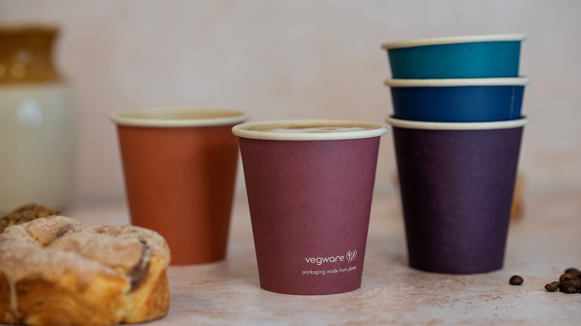 8oz (250ml) Feel Snug Single Wall Coffee Cup - PLA Lined Bamboo Paper - 79/80 Series