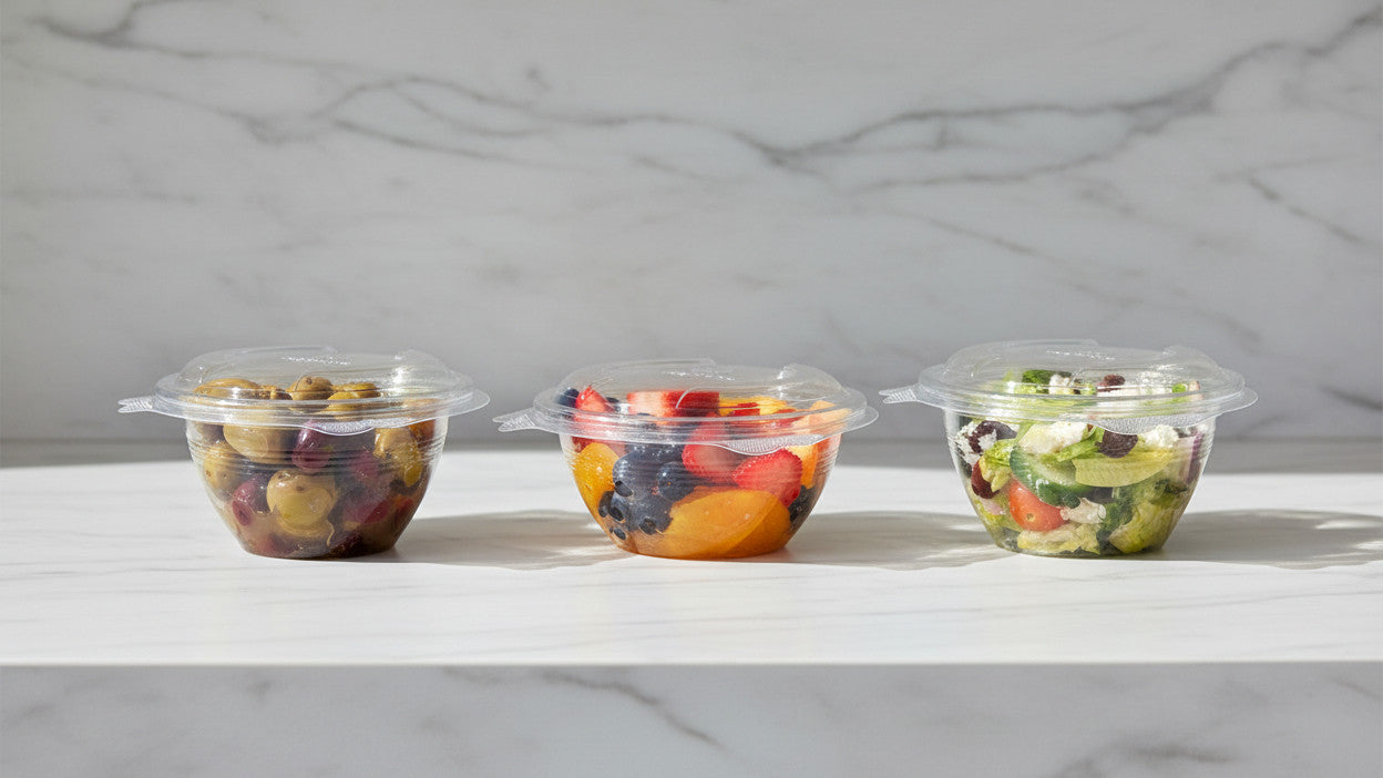 12oz (360ml) Round Hinged Container – Clear PLA