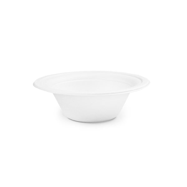 12oz (340ml) Tall Plant Fibre Bowl - PFAS Free - White - Image #1