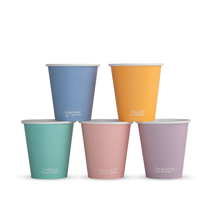 10oz (300ml) Feel Good Single Wall Coffee Cup - PLA Lined - 89/90 Series