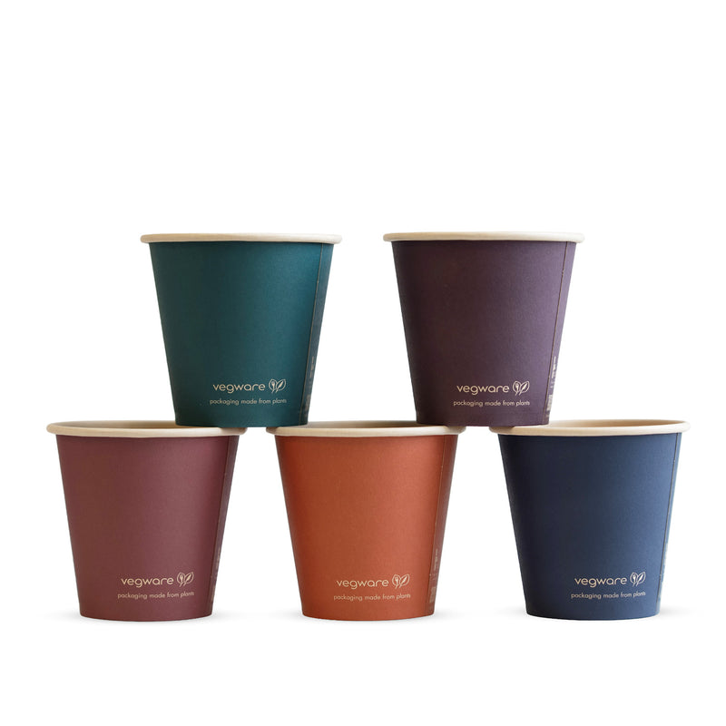 10oz (300ml) Feel Snug Single Wall Bamboo Paper Cup - PLA Lined - 89/90 Series