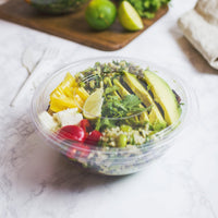 24oz (750ml) Round Bowl - Clear PLA - 185 Series - Image #2