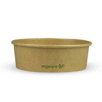 16oz/500ml Round Paper Takeaway Container - Aqueous Lined - Kraft - 150 Series - Image #1