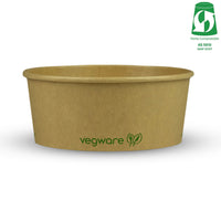 750ml / 24oz Round Paper Takeaway Container - Aqueous Lined - Kraft - 150 Series