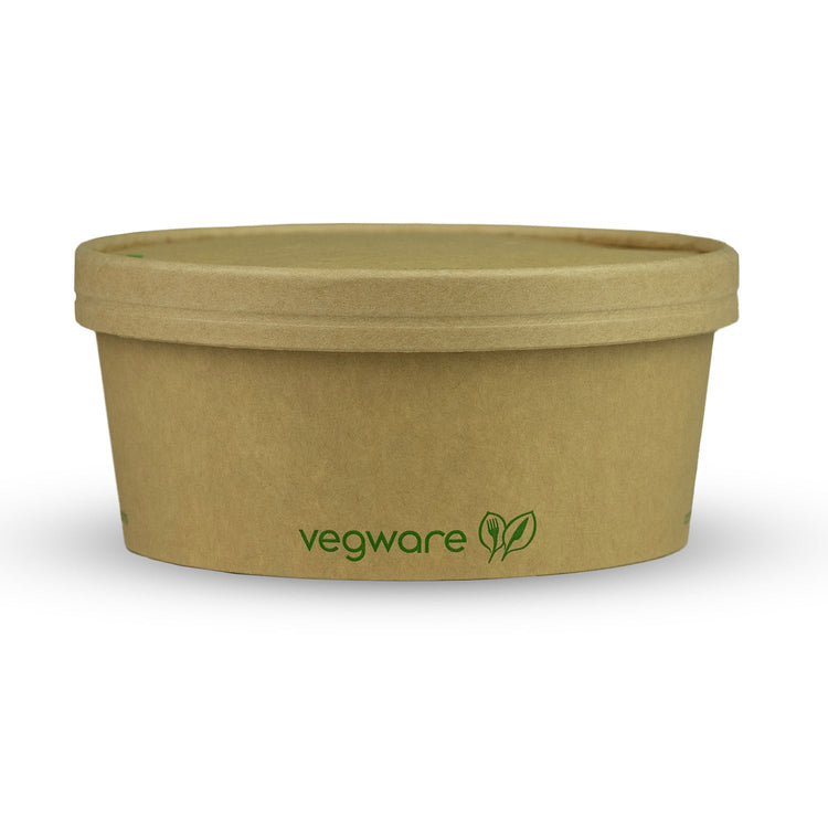 24oz/750ml Round Paper Takeaway Container - Aqueous Lined - Kraft - 150 Series - Image #3