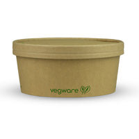 750ml / 24oz Round Paper Takeaway Container - Aqueous Lined - Kraft - 150 Series