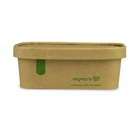 24oz/750ml Rectangular Paper Takeaway Container - Aqueous Lined - Kraft - Image #3