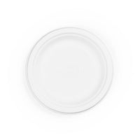 6" (15cm) Round Plant Fibre Plate - PFAS Free - White - Image #1