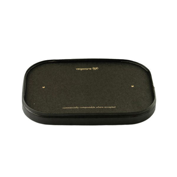 Rectangular Paper Lid with Vents - Aqueous Lined - Black - Image #1