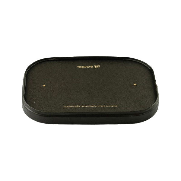 Rectangular Paper Lid with Vents - Aqueous Lined - Black