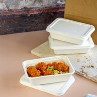 16oz (500ml) Container Lid - Plant fibre - PFAS Free - White - Image #2