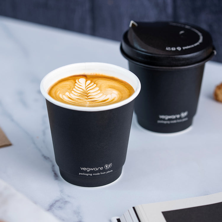 10oz (300ml) Black Double Wall Coffee Cup - 89/90 Series - Image #2