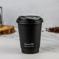 12oz (360ml) Black Double Wall Coffee Cup - 89 Series - Image #3