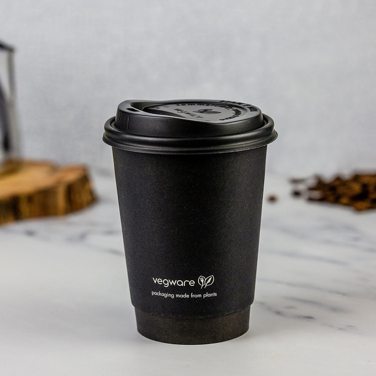 12oz (360ml) Black Double Wall Coffee Cup - 89 Series - Image #3