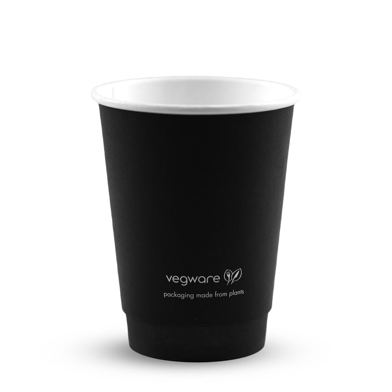 12oz (360ml) Black Double Wall Coffee Cup - 89 Series - Image #1