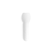 9cm Compostable Paper Ice Cream Spoon - White