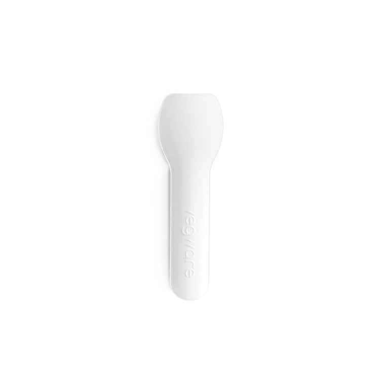 9cm High Grade Paper Ice Cream Spoon - White