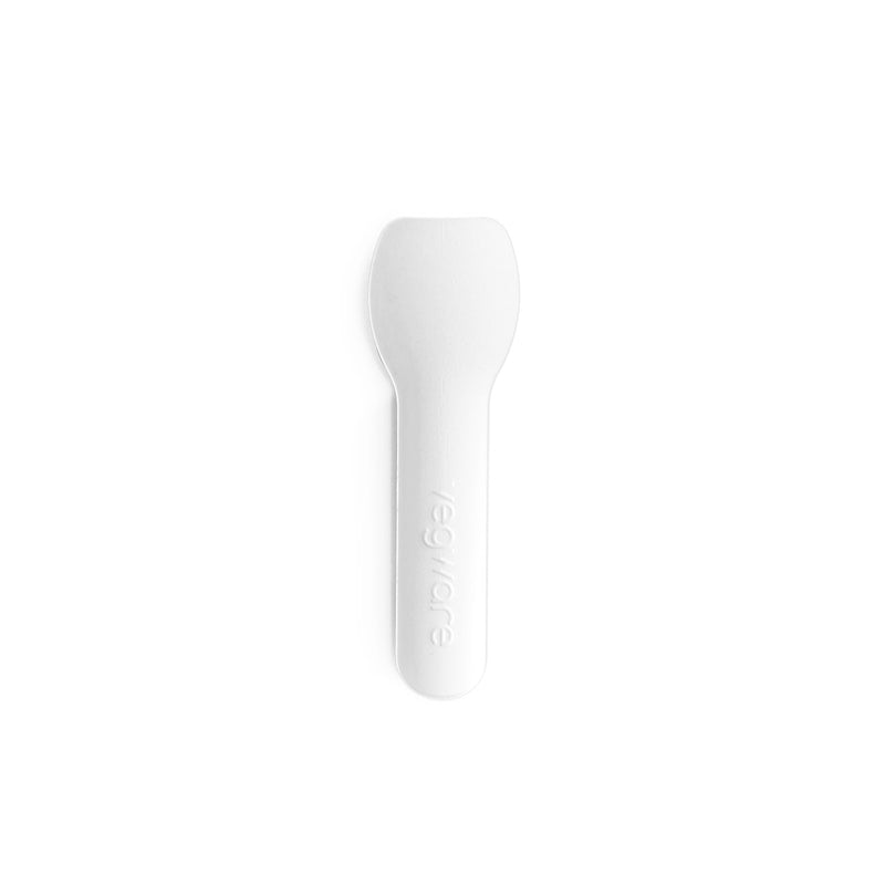 9cm High Grade Paper Ice Cream Spoon - White