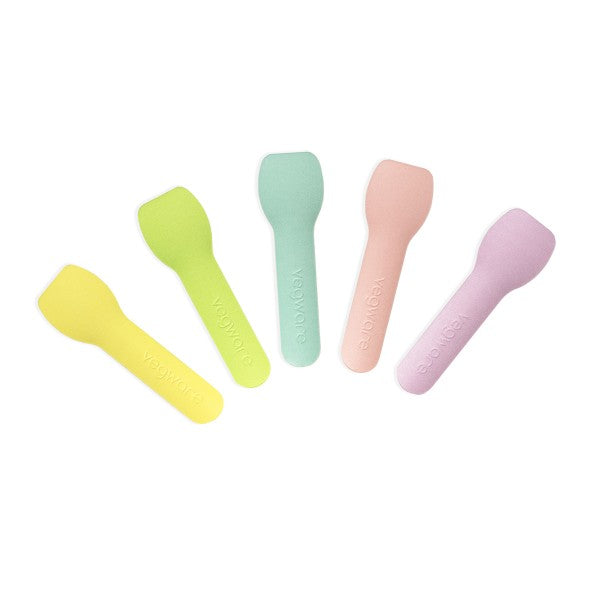 9cm Paper Ice Cream Spoon - Tutti Frutti Colours - Smooth Feel - Image #1