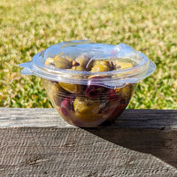 8oz (250ml) Round Hinged Container - Clear PLA - Image #2