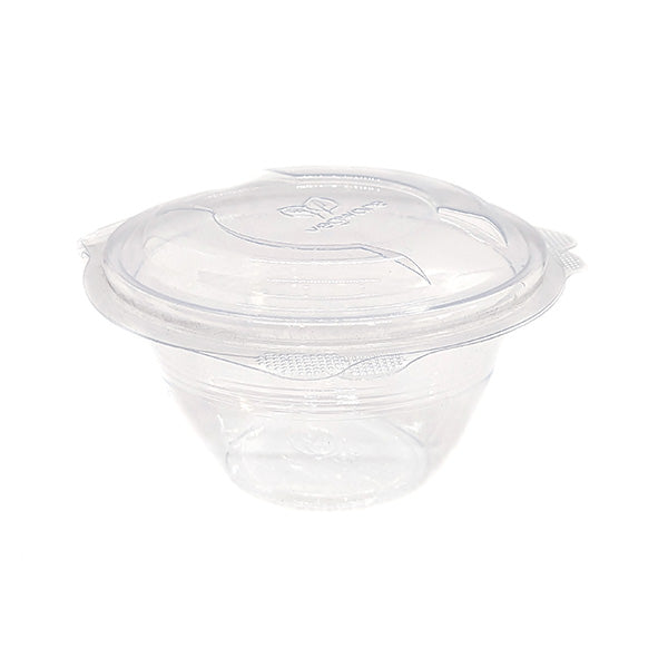 8oz (250ml) Round Hinged Container - Clear PLA - Image #1