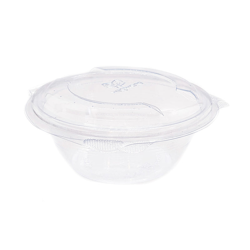 12oz (360ml) Round Salad Clamshell / Hinged Show Bowl - PLA Clear