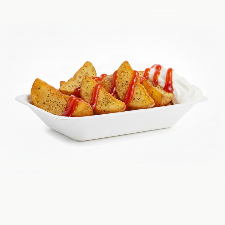 7" x 5" Tray - Plant Fibre - PFAS Free - White