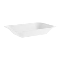 White plant fibre tray on a white background