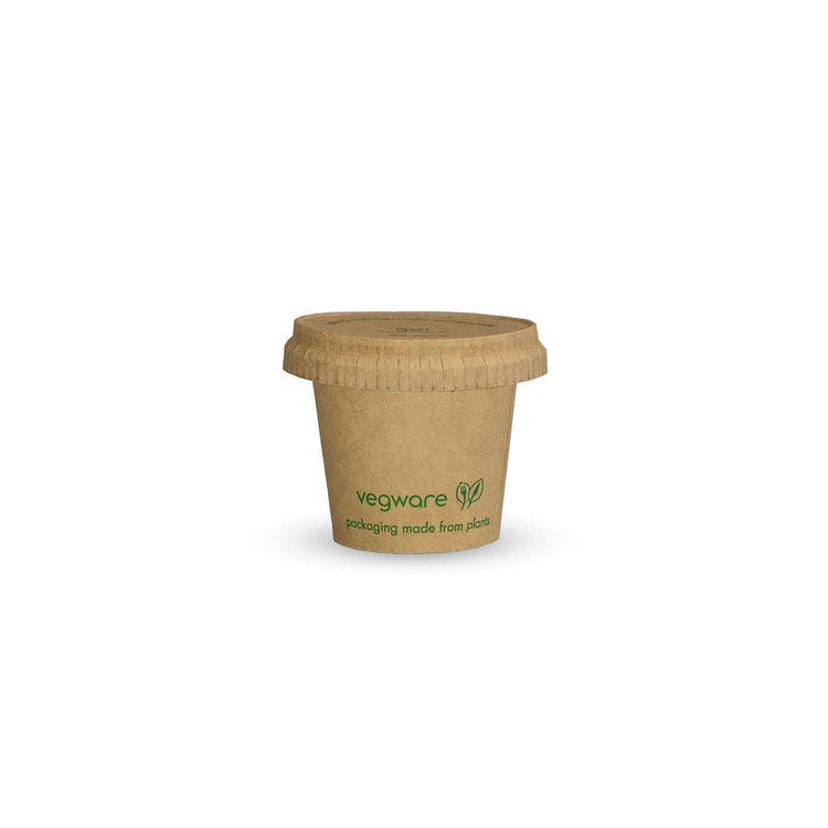 1oz (30ml) Paper Sauce Pot - Kraft - Image #2