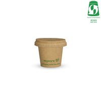 Paper Sauce Pot Lid fits 1oz (30ml) Pot - Kraft